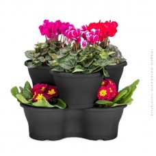 20373 - VASO TREVO PRETO EMPILHAVEL 226