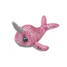 20577 - PELUCIA BALEIA BRILHANTE ROSA