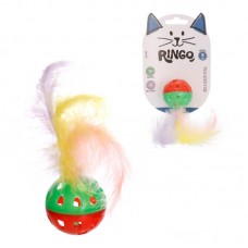 22705 - BRINQUEDO BOLA GUIZO COM PENA