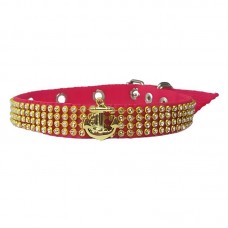 20983 - COLEIRA P/CACHORRO STRASS N.4 VERMELHO