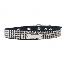 20977 - COLEIRA P/CACHORRO STRASS N.1 PRETO