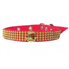 20975 - COLEIRA P/CACHORRO STRASS N.0 VERMELHO