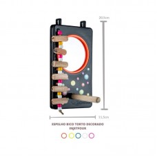 22627 - BRINQ.ESPELHO BICO TORCO DECORADO