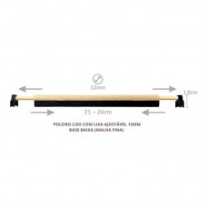 22696 - POLEIRO LISO  C/LIXA AJUSTAVEL 12MM M.L