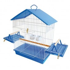 16407 - GAIOLA P/CALOPSITA C/TETO PLASTICO AZUL