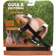 20932 - GUIA E PEITORAL PARA ROEDORES PRETO