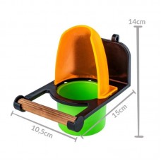 22625 - COMEDOURO PAPA TUDO LARANJA BICO TORTO