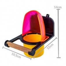 22626 - COMEDOURO PAPA TUDO ROSA BICO TORTO