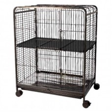 21593 - VIVEIRO FAUNA PET  LUXO M BLACK/PRETO