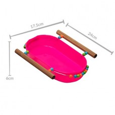 22641 - BANHEIRA VIVEIRO DECORADA C/POLEIRO ROSA