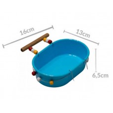 22640 - BANHEIRA ESPEC.DECORADA C/POLEIRO AZUL