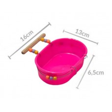 22638 - BANHEIRA ESPEC.DECORADA C/POLEIRO ROSA