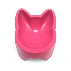 18452 - COMEDOURO PLASTICO GATO 100 ML ROSA