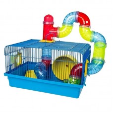 18736 - GAIOLA HAMSTER TUBO LUXO REF.651 AZUL.